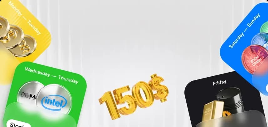 Bonus de $150: Explore mercados y retire ganancias gratis